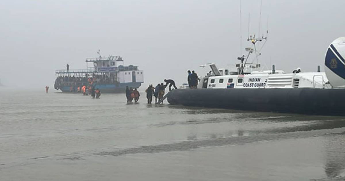 West Bengal: Indian Coast Guard rescues 182 pilgrims returning from Ganga Sagar Mela near Kakdwip